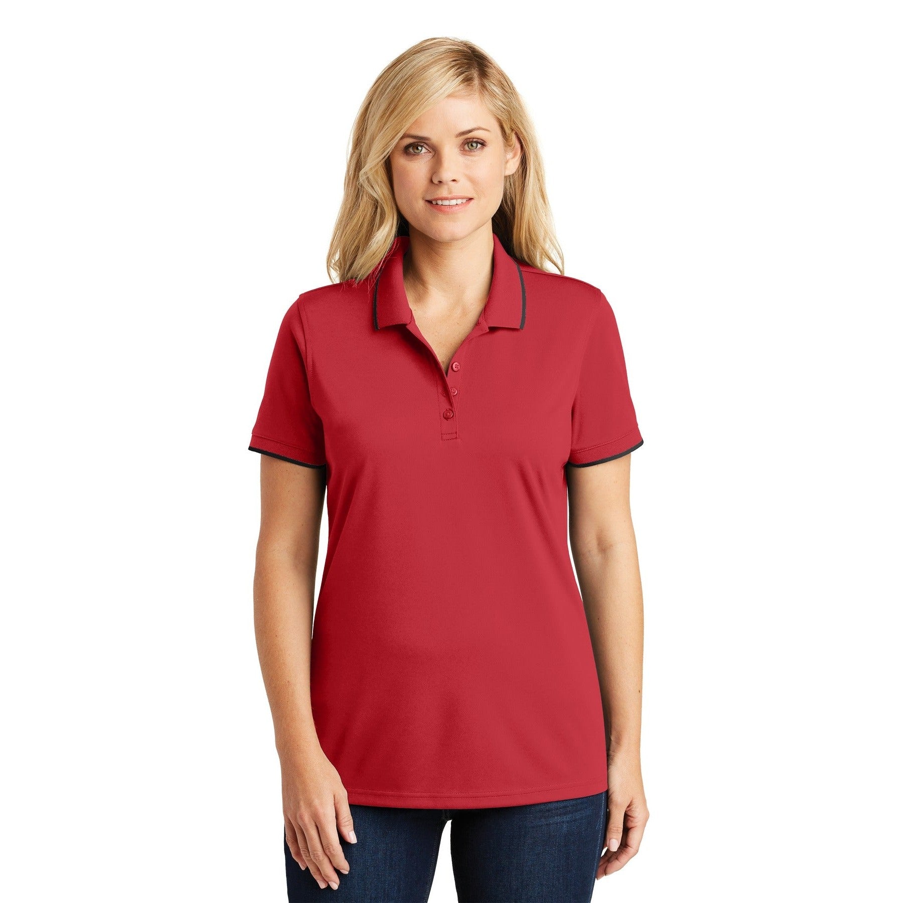 Port Authority-Port Authority® Women's Dry Zone® UV Micro-Mesh Tipped Polo. LK111-MedTech-2